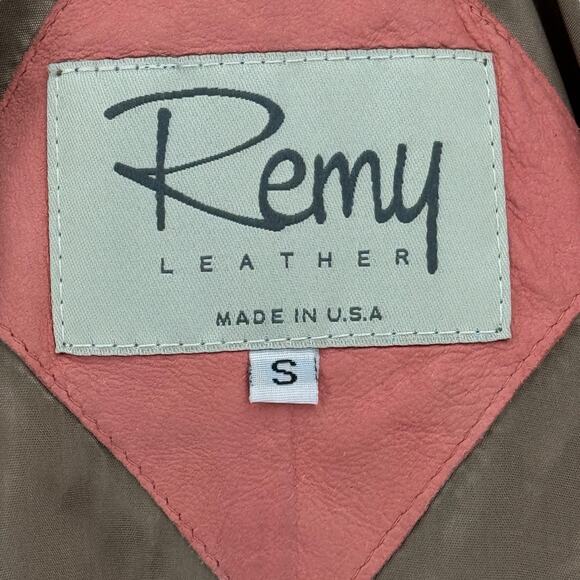 Remy Pleated Leather Jacket Womens SZ S Pink Retro Vintage Barbiecore 80s VTG - Picture 3 of 12